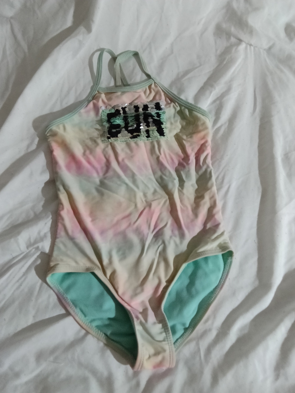 Kids Tie-Dye One-Piece Swimsuit - Pastel Multicolor Fun/Sun
